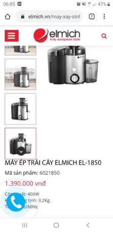Máy ép trái cây Elmich EL 1850