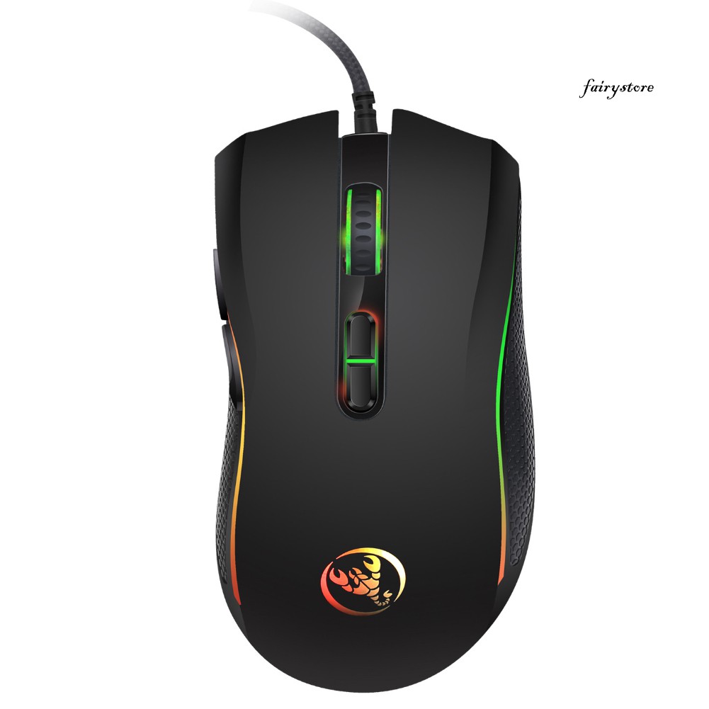 Chuột Quang Chơi Game Có Dây 7 Nút Fs + 3200dpi Cho Máy Tính
