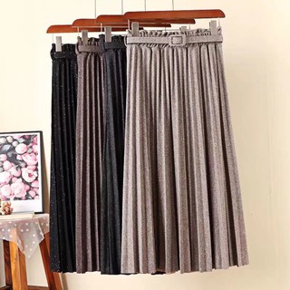 Chân váy dập li kèm đai MSĐ