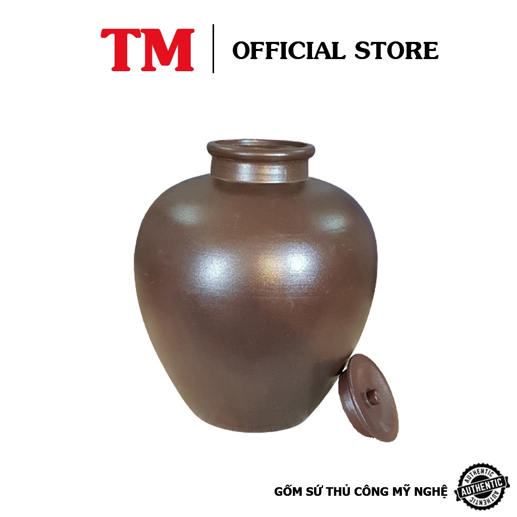Chum Sành Đựng Nước, Ngâm Rưo.u Xưởng Gốm TM Bát Tràng - Mẫu Trơn Không Tráng Men