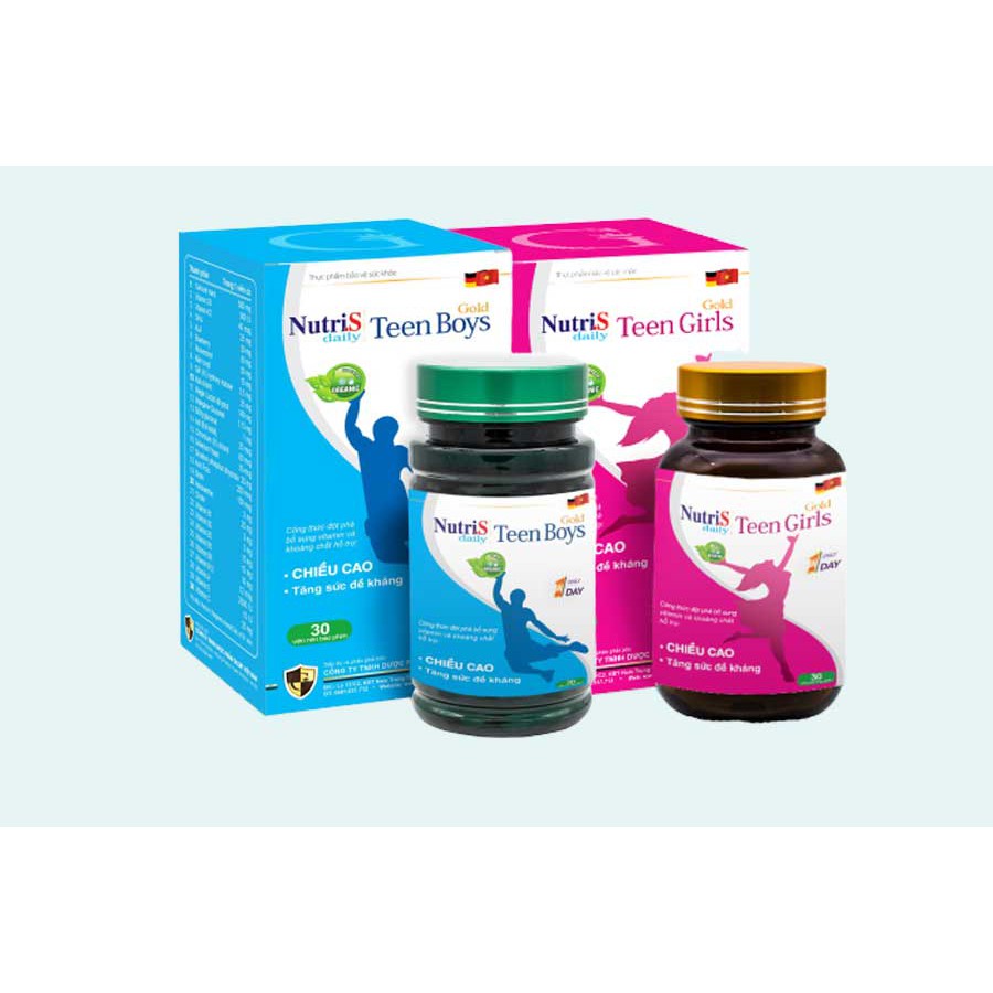 Viên uống tăng chiều cao cho trẻ, phát triển trí não và hệ thống miễn dịch Nutri.S Daily Teengirls - Teenboys
