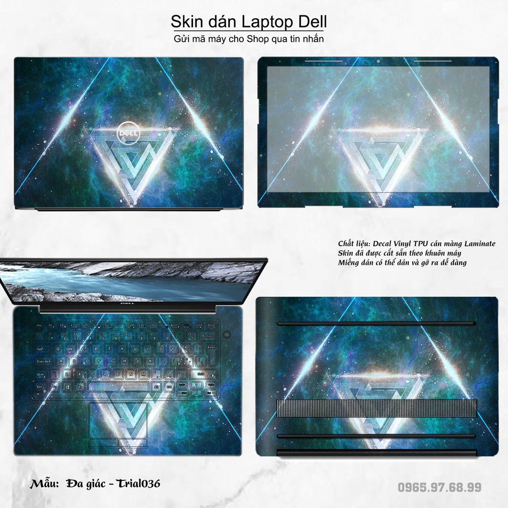 Skin dán Laptop Dell in hình Đa giác _nhiều mẫu 6 (inbox mã máy cho Shop)