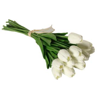 Hoa tulip giả màu trắng trang trí tiệc cưới