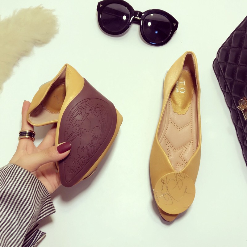 Giày Búp Bê Đế Mềm Đính Khóa Kim Loại Xinh Xắn Cho Nữ | BigBuy360 - bigbuy360.vn