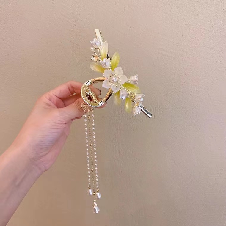 Kẹp Tóc Hoa Lớn Phong Cách Trung Hoa Cho Bé Gái