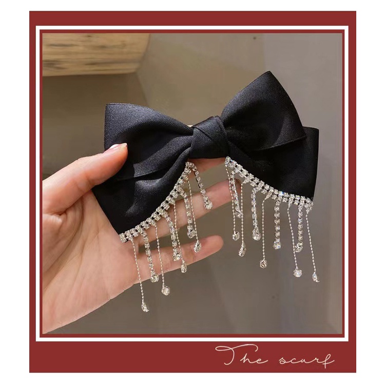 Kẹp Tóc Hình Nơ Lưng Đính Đá Lấp Lánh Xinh Xắn