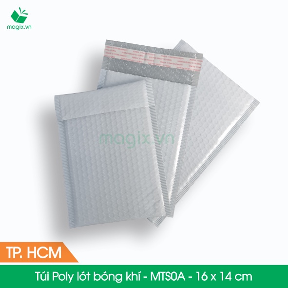 MTS0A - 16x14 cm - 25 Túi Poly bọc xốp hơi thay hộp carton