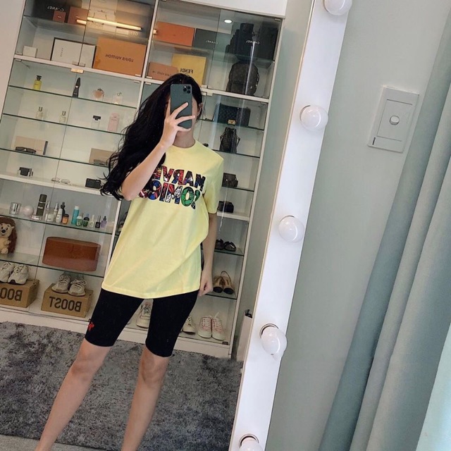 Quần legging ngố thêu nai Aber