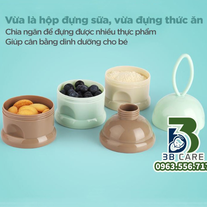 Hộp chia sữa đa năng 3 ngăn tiện lợi