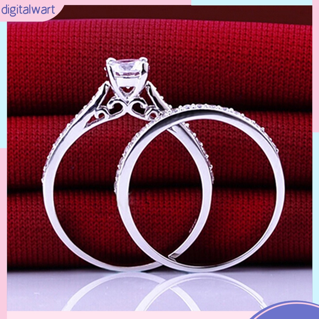 Set cặp nhẫn đôi đính kim cương sang trọng 6-10