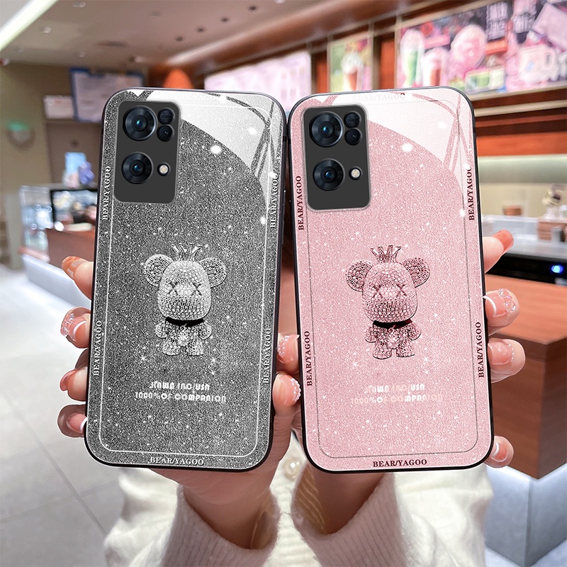 OPPO Reno7 Pro 5G/Reno5/6 Ốp Điện Thoại Mặt Gương Lấp Lánh Cho Find X3 Pro A9 2020 A5 A53 F11