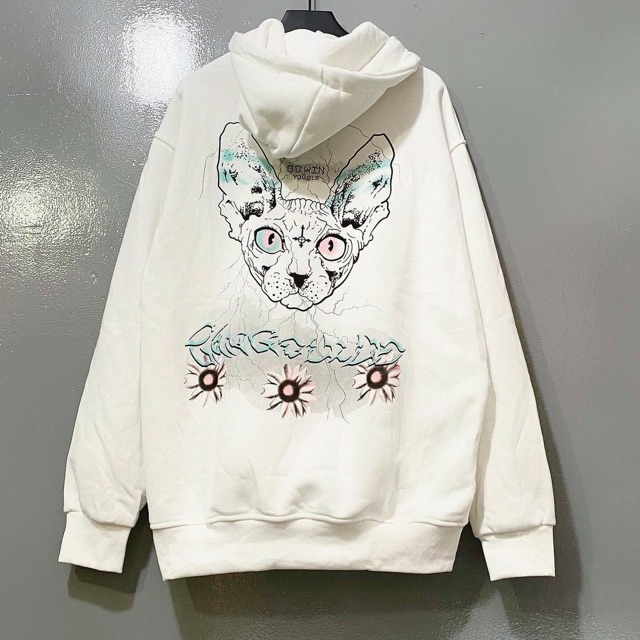 ÁO HOODIE IN HÌNH MÈO KUTE PHÔ MAI VE
