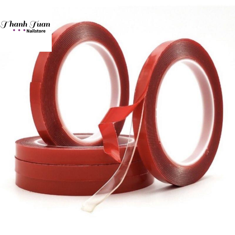 Băng dính đỏ hai mặt tạo Fan mi,Nailbox,băng dính dán móng mẫu  - Phụ kiện đồ nail