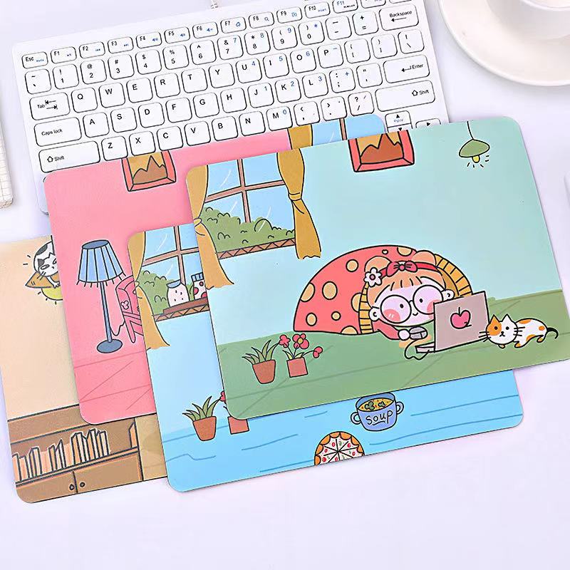 Tấm lót chuột máy tính hình vuông dễ thương