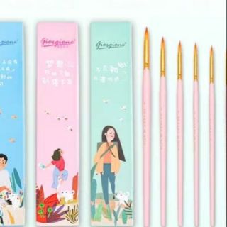 (Hàng sẵn) Bộ 7 cọ vẽ màu nước pastel mộng mơ