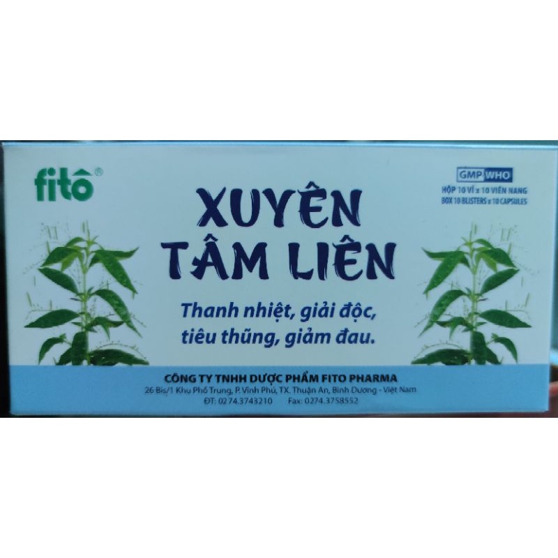 Viên uống Xuyên tâm liên