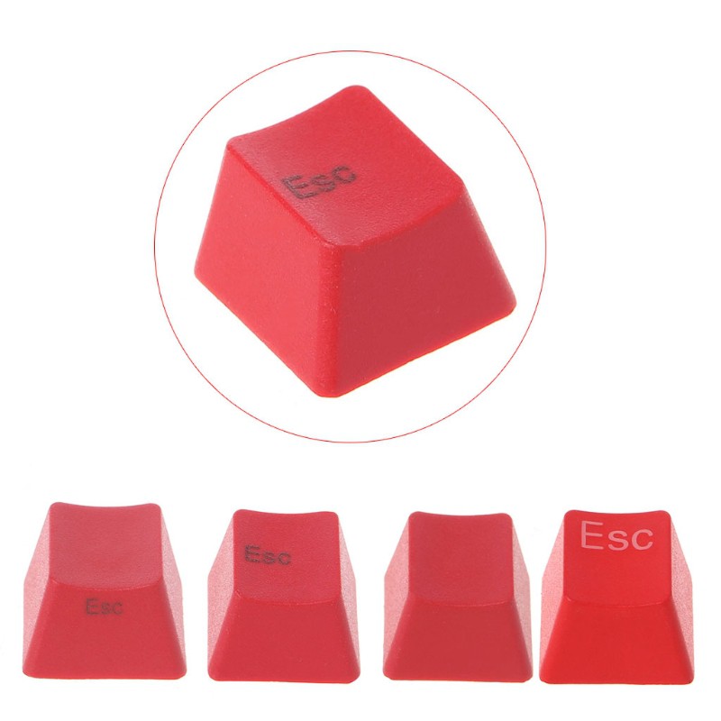 Bàn Phím Cơ Pbt Dày Dặn Màu Đỏ Esc R4 Cherry Mx