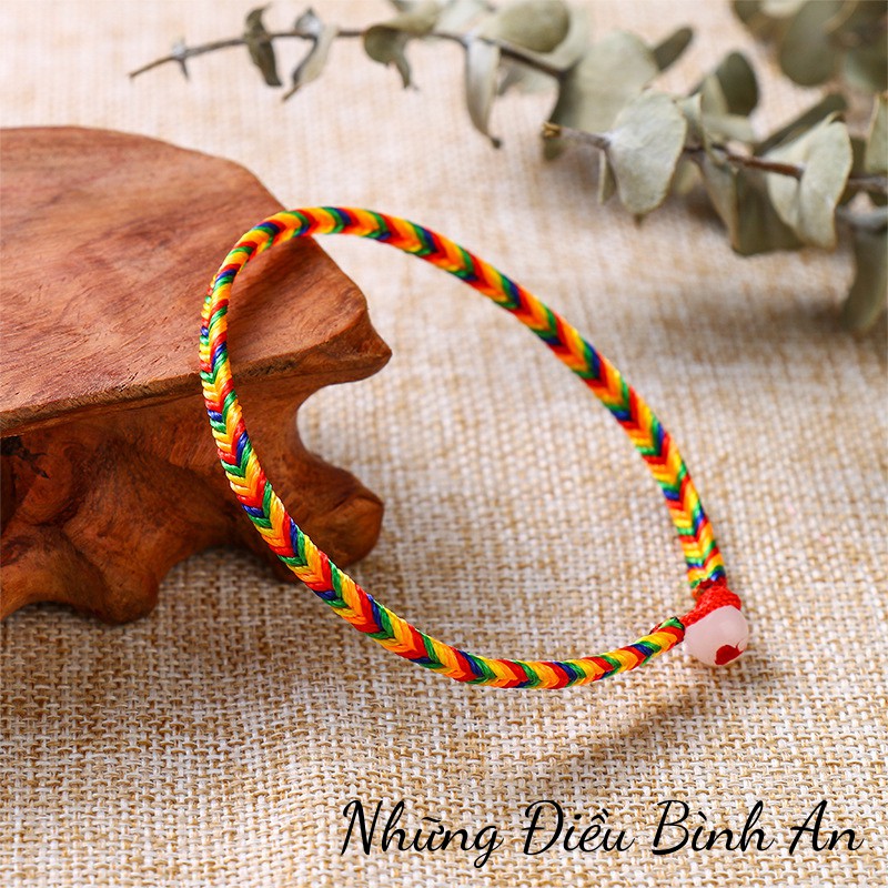 Vòng tay ngũ sắc kết chỉ đỏ Nepal Tây Tạng đã được th.ỉ.n.h mang lại bình an may mắn 💕FREESHIP 50k💕 - Những Điều Bình An
