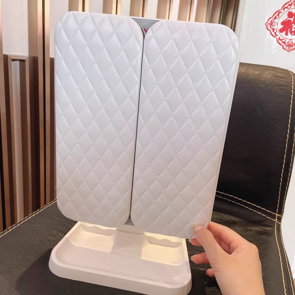 Gương đèn led trang điểm để bàn 2x,3x màu trắng  sang trọng, hiện đại