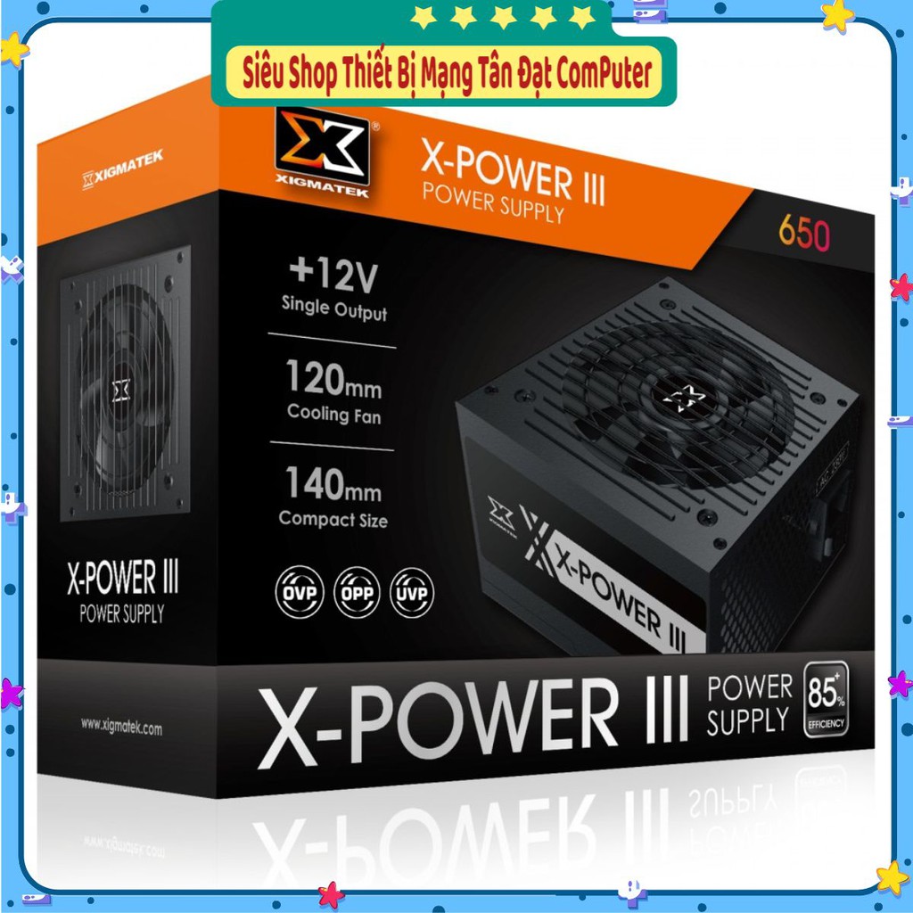 (Siêu Rẻ )Nguồn Máy Tính Công Suất Thực XIGMATEK X-POWER III X-650 - Chính Hãng Mới 100% Bảo Hành Mai Hoàng