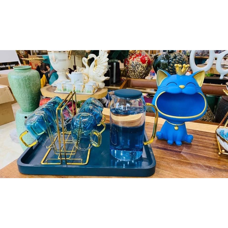 ly uống nước. set cốc thủy tinh pha lê uống nước