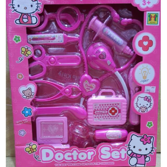 Bộ Đồ Chơi Bác Sĩ Hình Hello Kitty Dễ Thương Cho Bé