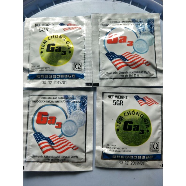Phân bón điều hòa sinh trưởng GA3 5gr nhập khẩu từ mỹ