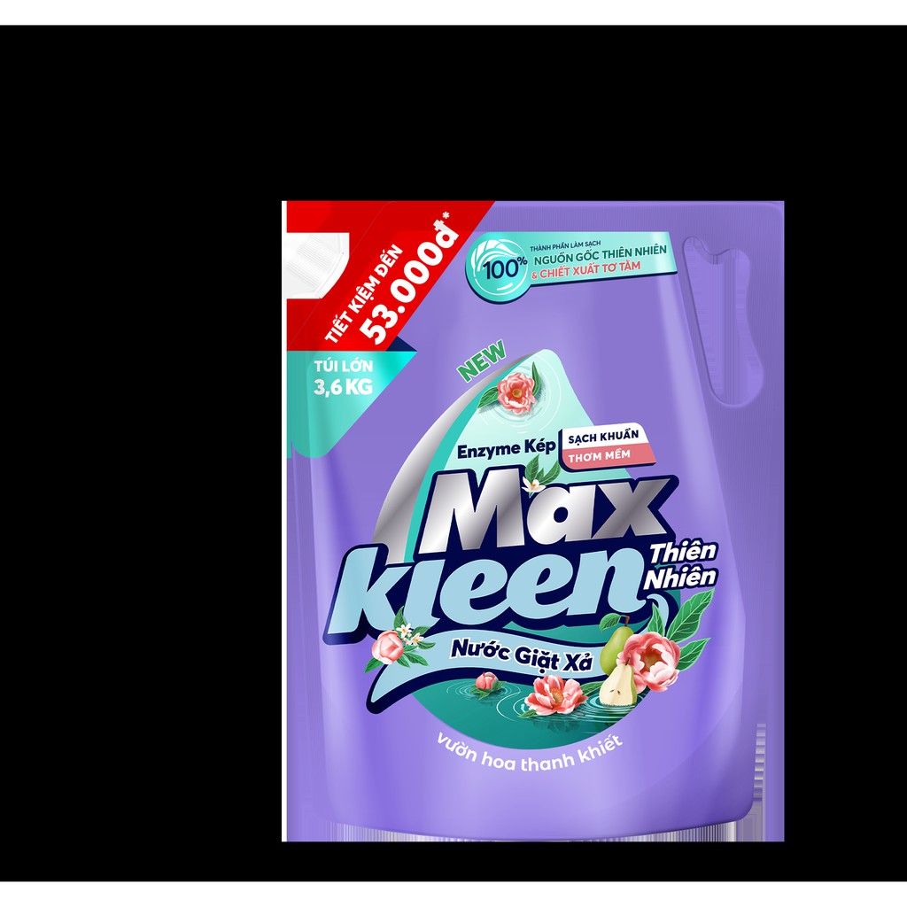 Túi Nước Giặt Xả Maxkleen Thiên Nhiên 3.6kg