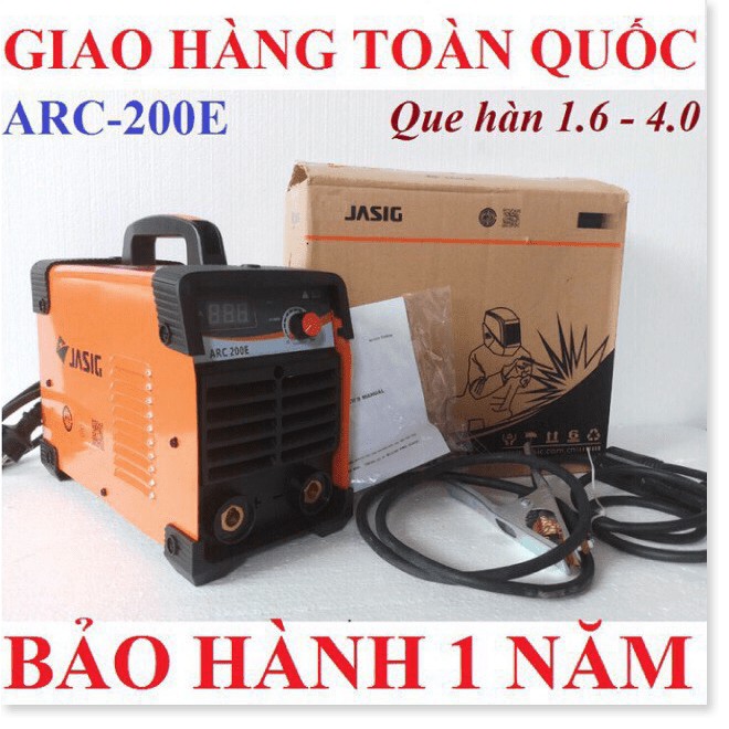 Máy hàn điện tử JASIC ARC 200E Tặng kính hàn, búa gõ xỉ