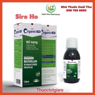Siro Ho Organic 100 - giảm ho , rát họng, loãng đờm