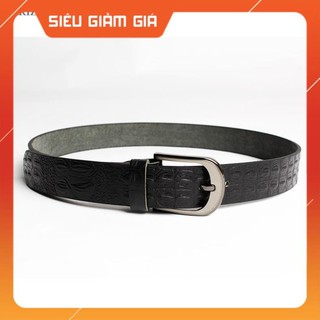 Thắt nịt lưng nam da bò vân da cá sấu bảo hành 12 tháng
