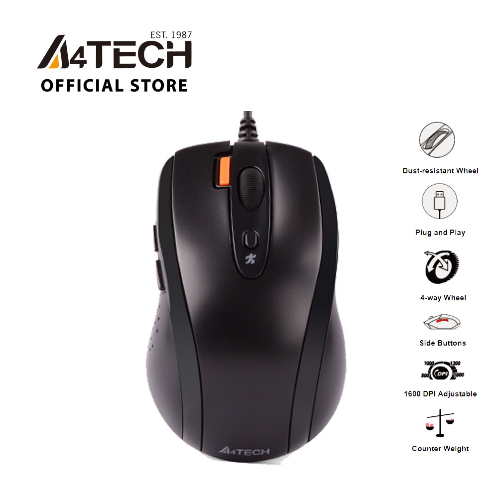 Chuột Có Dây A4Tech N-70FX Black