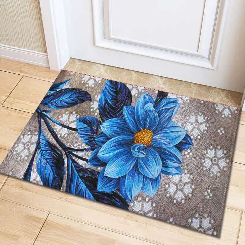 Thảm Lau Chân 3D Cao Cấp Thấm Nước Chống Trượt KT 40x60cm, Vải sợi cotton có khả năng hút bụi, thấm nước tốt, nhanh khô