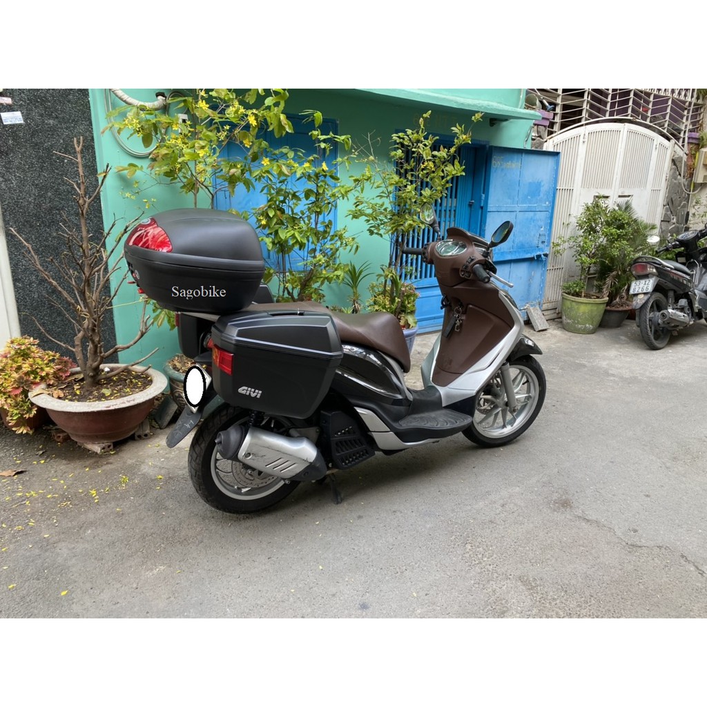 Combo thùng xe Piaggio Medley, thùng sau E450N, cặp thùng hông E22N kèm baga cặp hông, hàng Givi chính hãng, bh 2 năm