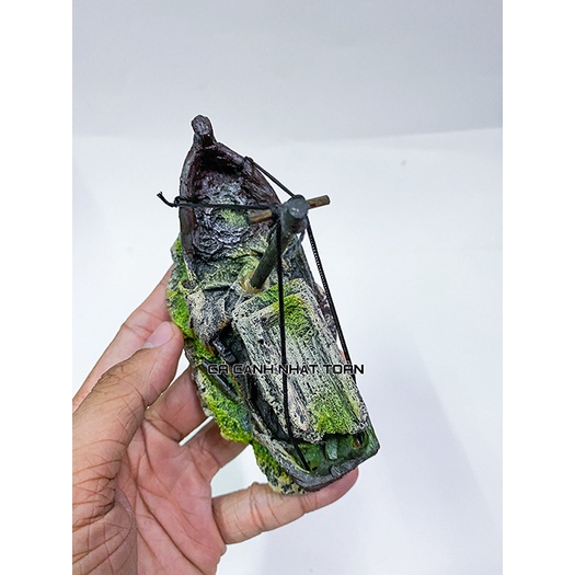 THUYỀN MINI TRANG TRÍ BỂ CÁ, TIỂU CẢNH 11X3X11CM