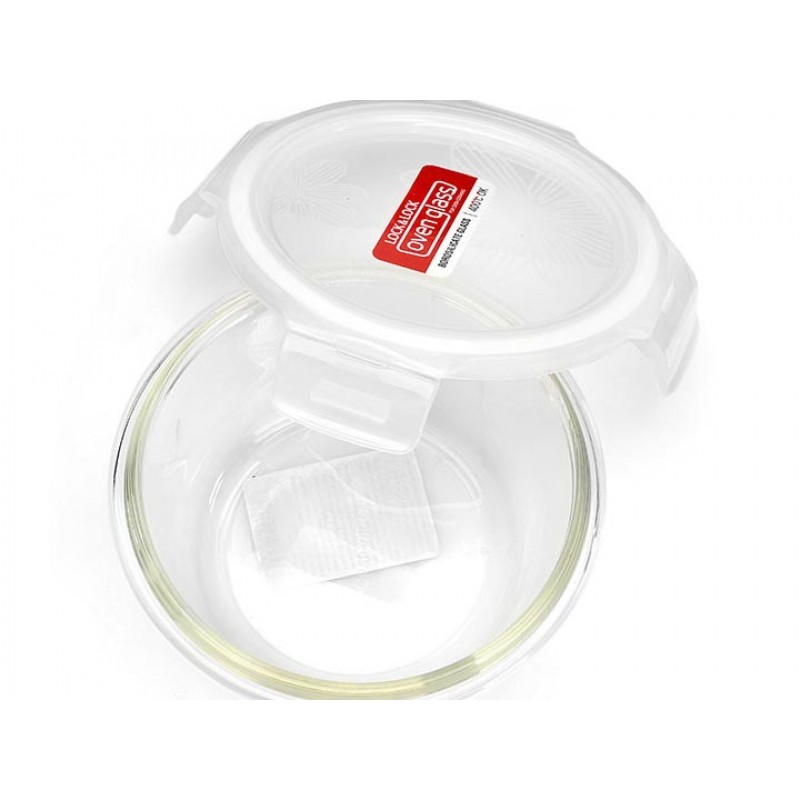 Bộ 03 Hộp Thủy Tinh cơm văn phòng Lock & Lock 400ML hộp tròn Túi Giữ Nhiệt
