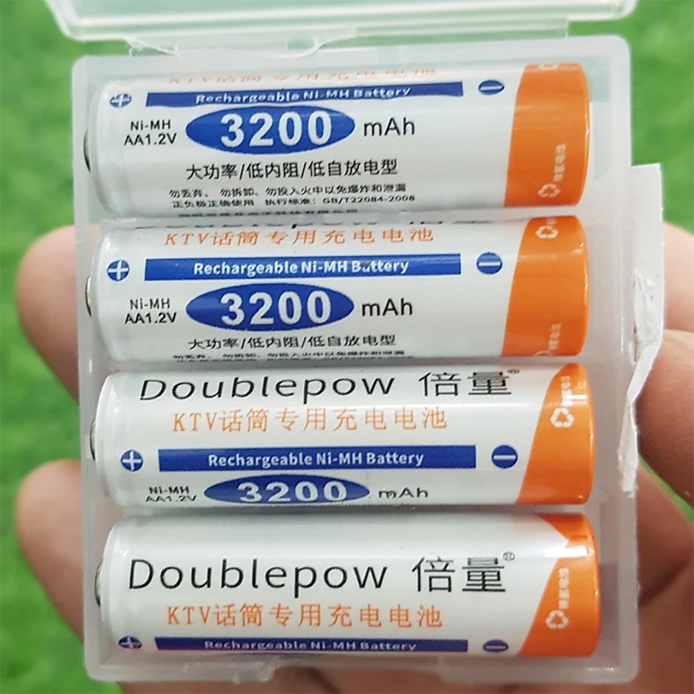 Pin sạc AA Doublepow dung lượng 3200 mAh - Sạc lại 1200 lần - Hàng chính hãng