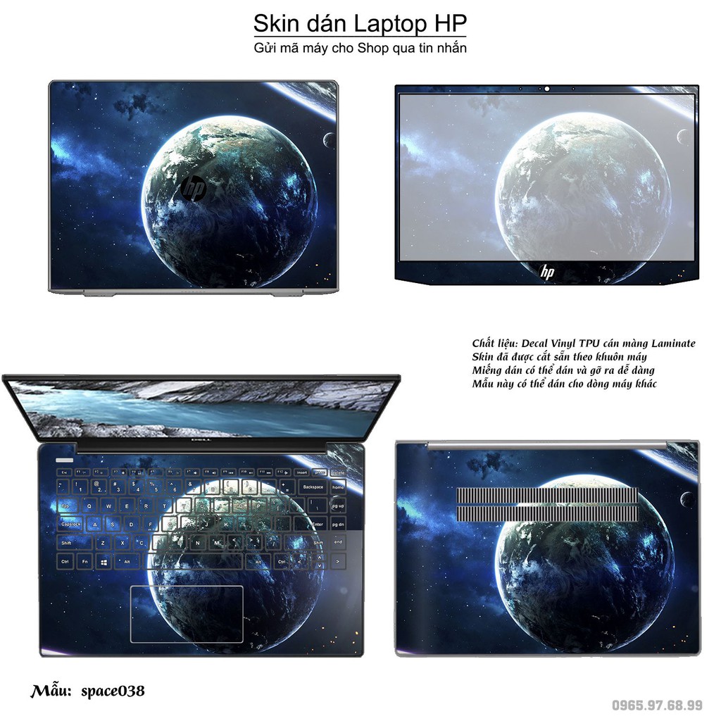 Skin dán Laptop HP in hình không gian _nhiều mẫu 7 (inbox mã máy cho Shop)