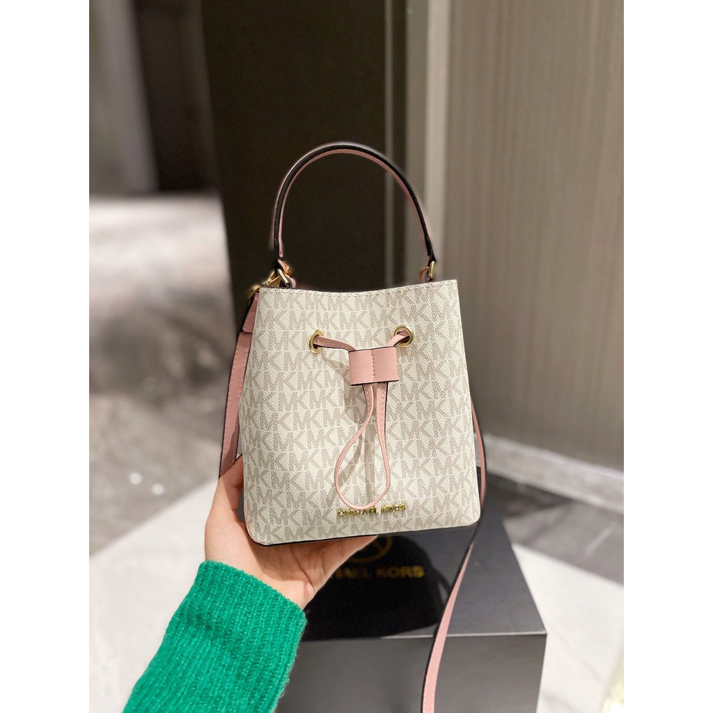 Michael KorsTúi Xách Xô Mới Dây Rút Túi Vai Đơn M.k Classic In Nghiêng Ba Lô Tote Túi Xách Thời Trang Chốn