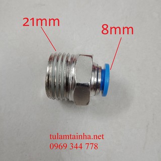 Nối ren ngoài 21 ra ống 8mm