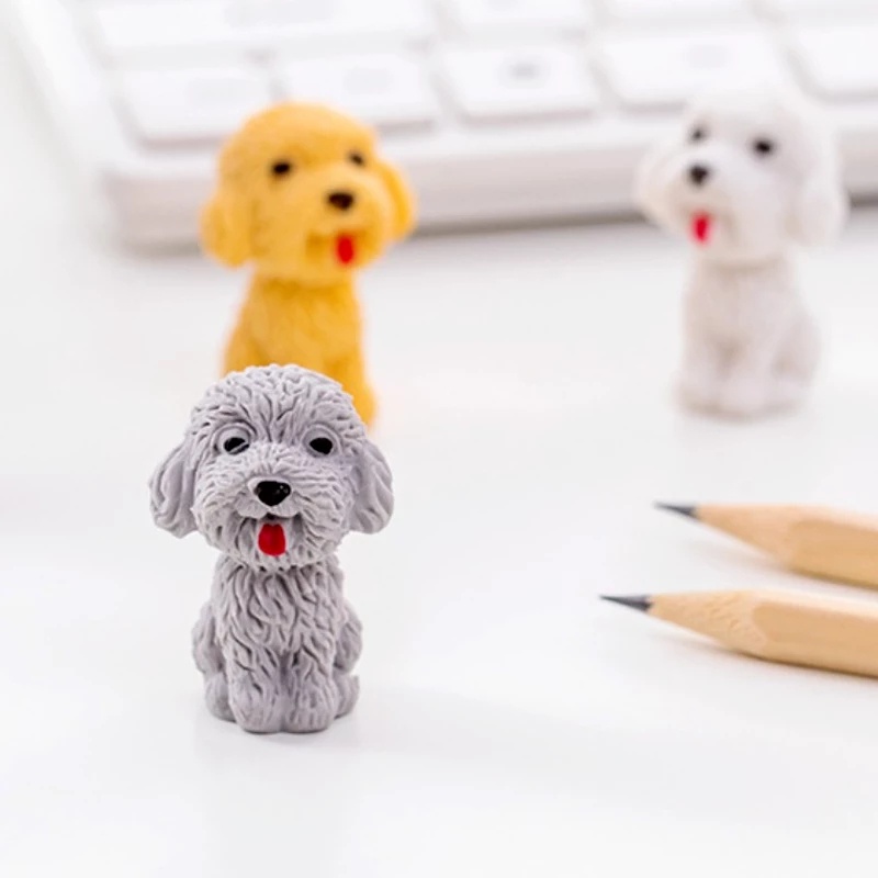 1 Cục Tẩy Bằng Cao Su Mềm Hình Chú Chó Teddy Đáng Yêu Cho Học Sinh/Văn Phòng