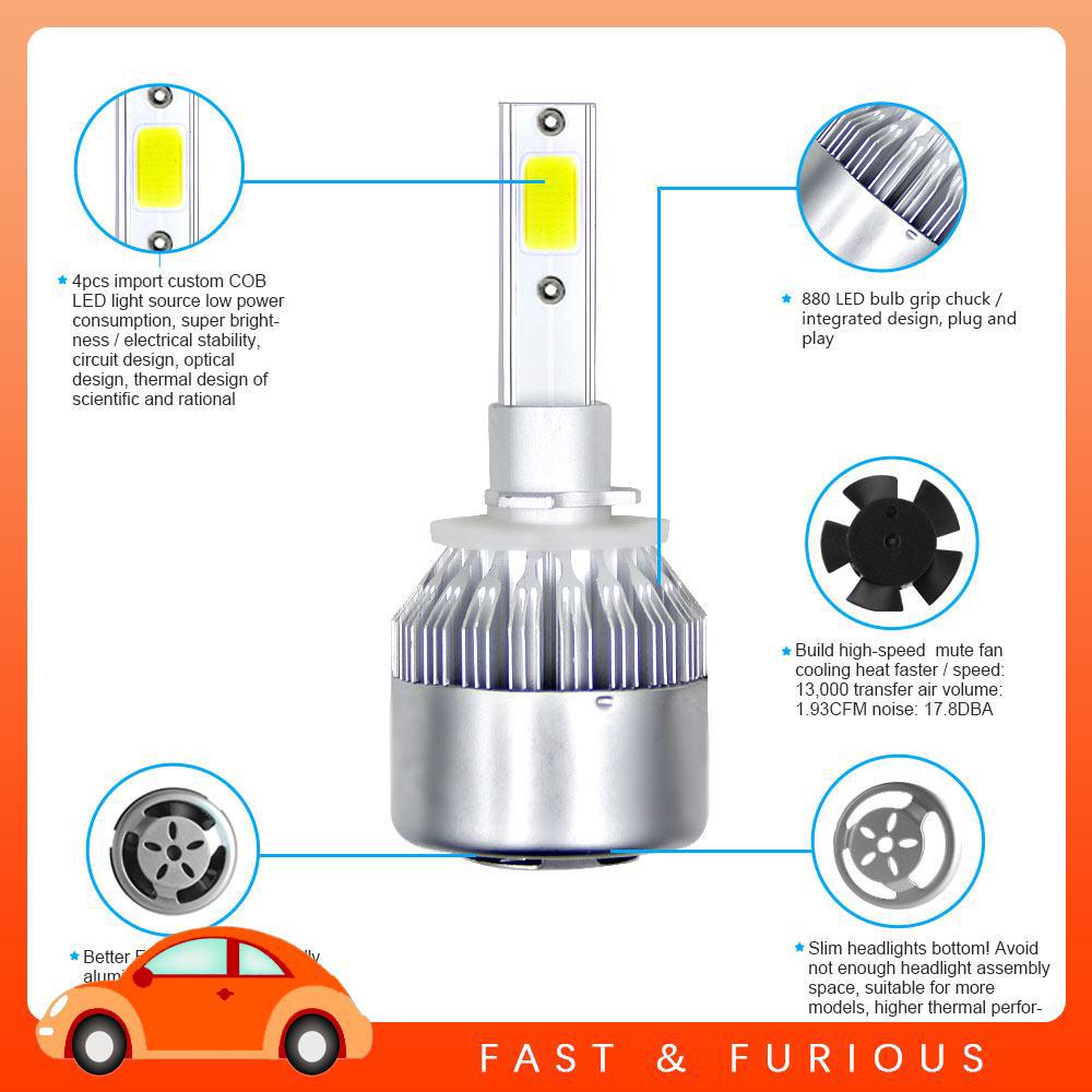 UU LED Headlight Universal 880/881/H27 Headlight Car Bulbs