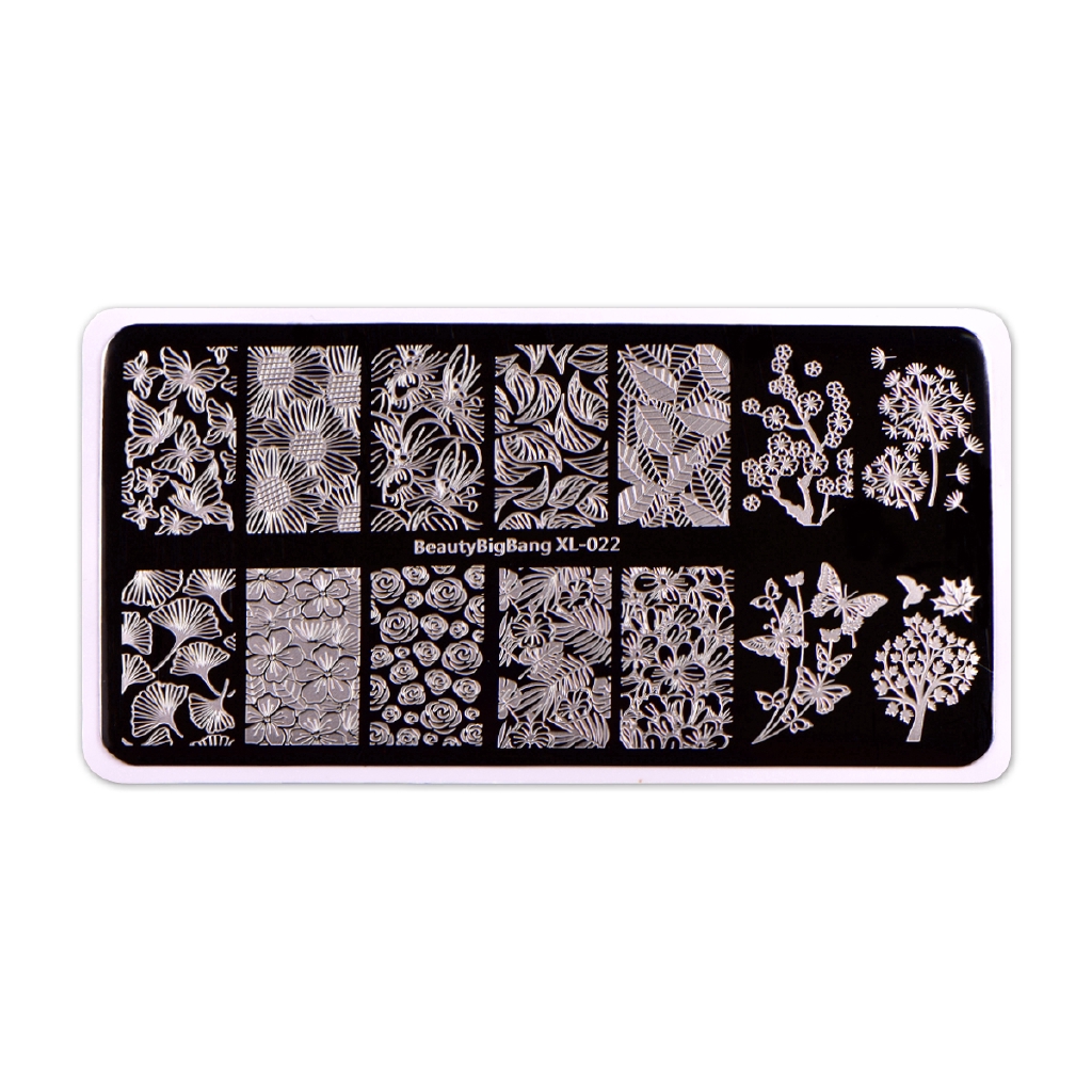 Khuôn Trang Trí Móng Tay Hình Chữ Nhật 6x12cm In Họa Tiết Chủ Đề Mùa Thu