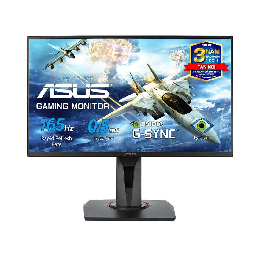 Màn hình Asus VG258QR (25 inch/FHD/G-SYNC/165Hz/0.5ms/400cd/m²/DP+HDMI+DVI/Free Sync/G Sync)