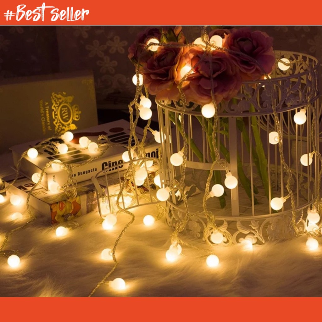 Dây Đèn Led Cherry Ball 6m 40 Bóng Vintage Trang Trí Phòng Ngủ