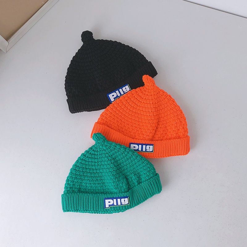 Mũ Len Dệt Kim Siêu Mỏng Thời Trang Mùa Thu Đông Dễ Thương Dành Cho Trẻ Nhỏ