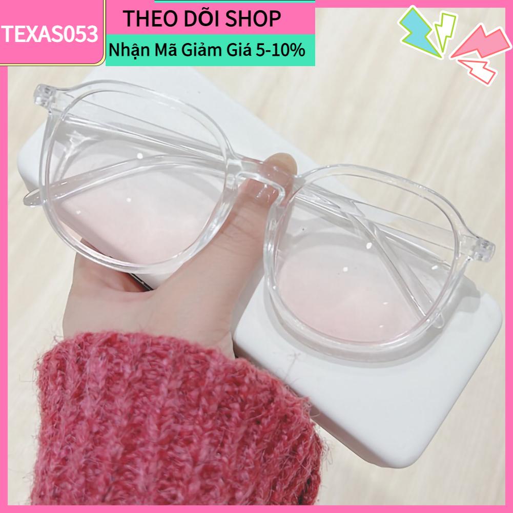 Texas053 Kính khung lớn Block Blue Light 0 Diopter chơi game cho quý cô thời trang