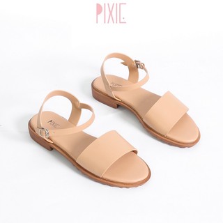 Giày sandal đế bệt quai ngang da trơn mềm