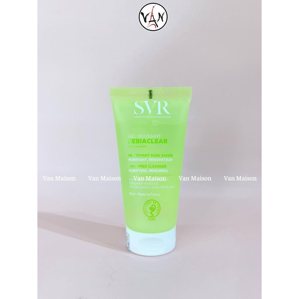 Gel rửa mặt svr không chứa xà phòng cho da dầu sebiaclear gel moussant 55ml 200ml 400ml