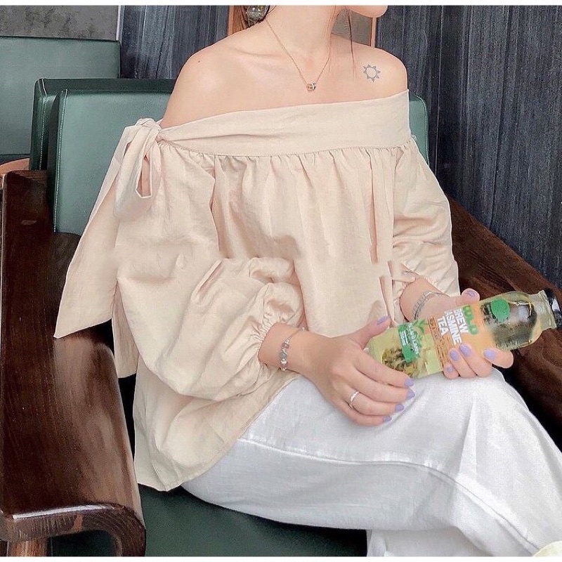 ÁO TRỄ VAI BÈO NUỘC NƠ BÊN ULZZANG